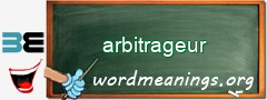 WordMeaning blackboard for arbitrageur